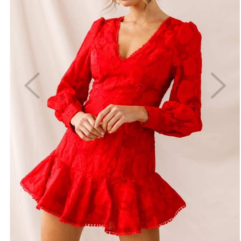 NWT Flirty red dress by Saints + Secrets.